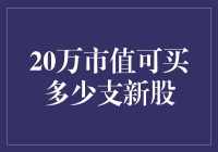 20万市值可购买多少支新股：投资者策略分析