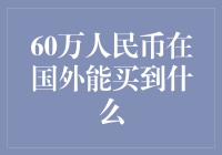 60万人民币在国外能买到什么？你猜猜猜？