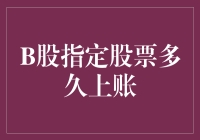 B股指定股票多久上账：投资者关注的核心问题解析