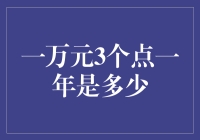 一万元投资三个点，一年能带来多少收益？