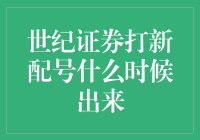 世纪证券打新配号何时公布：投资者关注的焦点