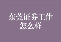 东莞证券工作究竟如何？新手必看指南！