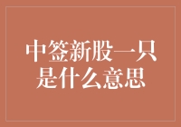 中签新股一只是什么意思：新股申购与投资策略分析