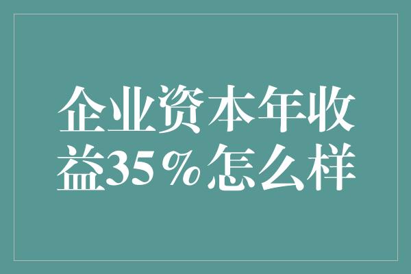 企业资本年收益35%怎么样