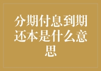 金融术语解析：分期付息到期还本的含义及其应用场景