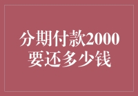 分期付款2000元：透析还款计划背后的数字迷思