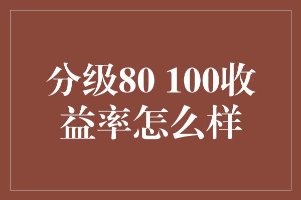 分级80 100收益率怎么样