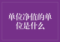 单位净值的单位：从资产管理到金融分析的核心衡量指标