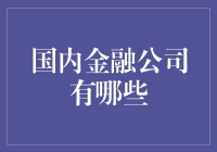 国内金融公司概览：引领行业潮流的佼佼者