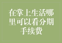 在掌上生活哪里可以查看分期手续费的详细信息？