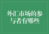 外汇市场的参与者：多元化角色与复杂互动