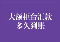 大额柜台汇款：速度与激情的较量？