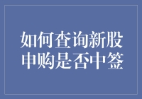 如何查询新股申购是否中签：步骤详解与技巧分享