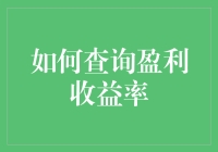 如何查询盈利收益率：财务投资分析的关键工具