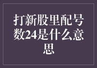 打新股里的配号数24是什么意思？探究A股市场打新规则