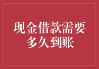 现金借款到账时间分析：影响因素及其优化策略