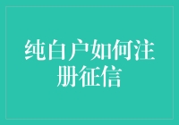 纯白户如何注册征信：让信用报告成为你的贴身保镖