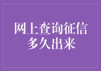 网上查询征信多久出来：探索信用报告查询时间的奥秘