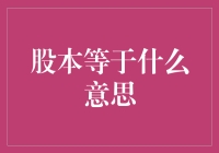 股本等于什么意思？是股东们的朋友圈还是菜篮子？