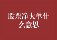 股票净大单：吃瓜群众的股市魔法指南