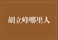 胡立峰：一位从基层走出来的金融专家