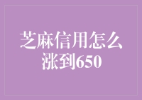 芝麻信用咋就能冲上650？！