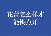 怎样让花蕾快速绽放？