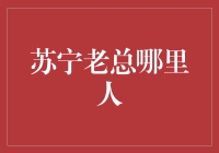 来自安徽的苏宁老总，一个不折不扣的山大王