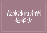 范冰冰片酬之谜：从天价到地板价的神奇之旅