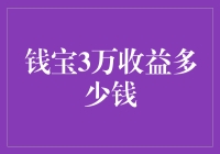 钱宝3万元本金收益分析：一场理财新手的探险之旅