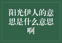 阳光伊人的深层含义解析