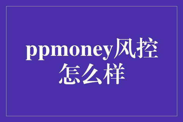 ppmoney风控怎么样