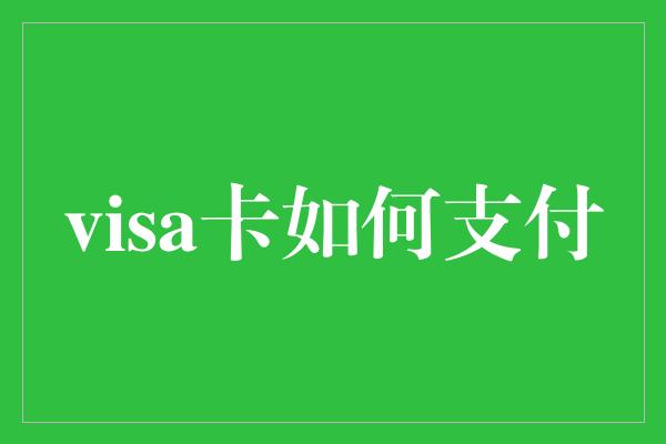 visa卡如何支付